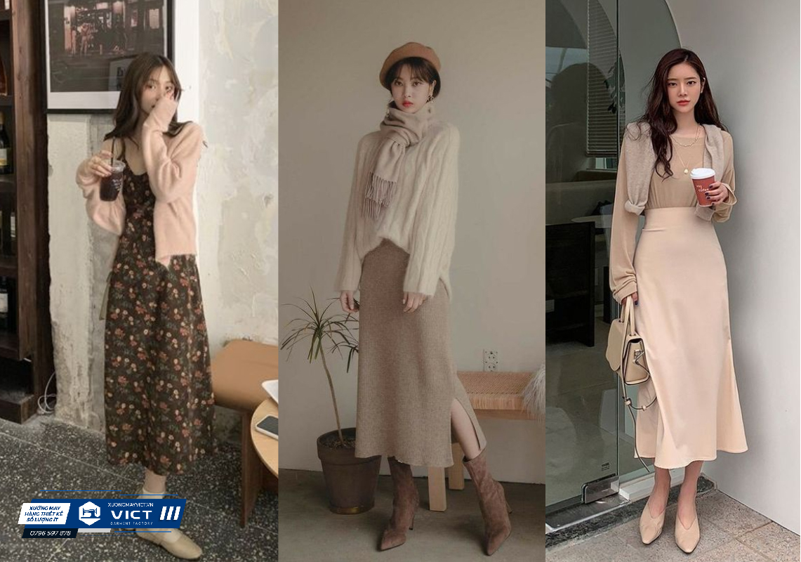 Áo khoác cardigan - một trong các loại áo khoác mùa đông thời trang cho nữ rất được yêu thích